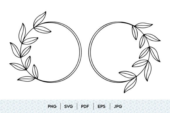 Botanical Circle Frame SVG Bundle: Elegant Graphics for Branding and Illustrations
