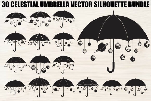 Celestial Umbrella Bundle – Graphics & Illustrations for Creative Sellers