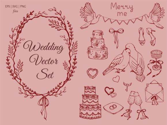 Elegance in Thread: A Designer’s Take on the Wedding Vector Set