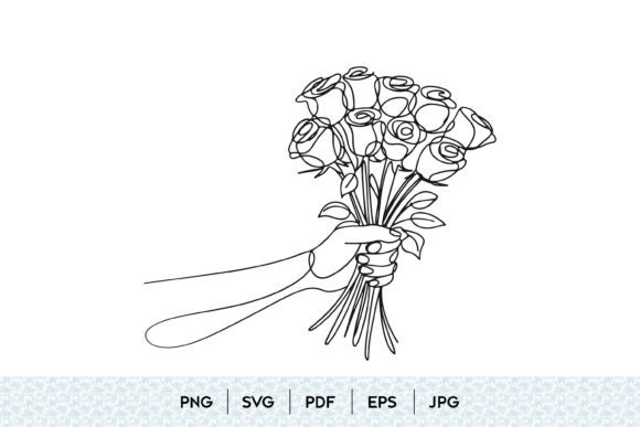 Hand Holding Rose Bouquet One Line Art: A Designer’s Review for Real Client Projects