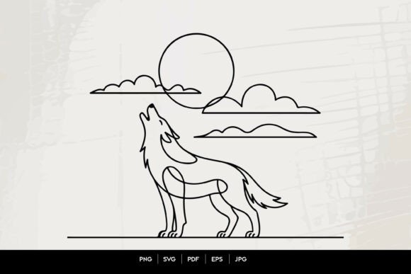 Howling Wolf Line Art SVG Review for Real Embroidery Use