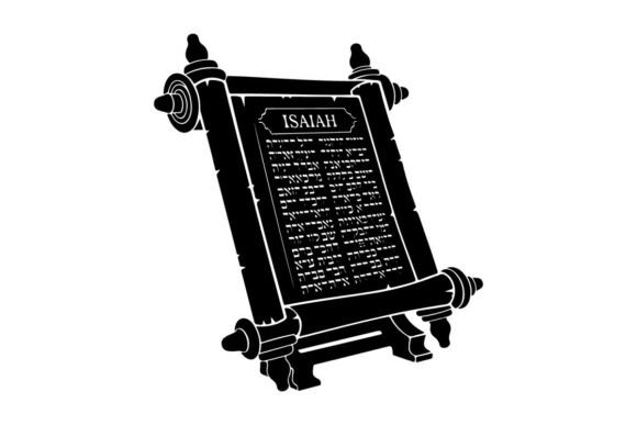 Open Ancient Hebrew Isaiah Scroll with O: A Designer’s Take on Using This Silhouette Clip Art for Branding