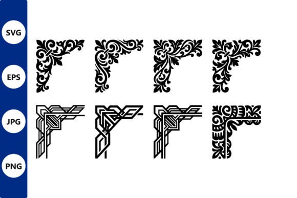 Ornate Corner Design: Elegant Illustrations for Sophisticated Graphics