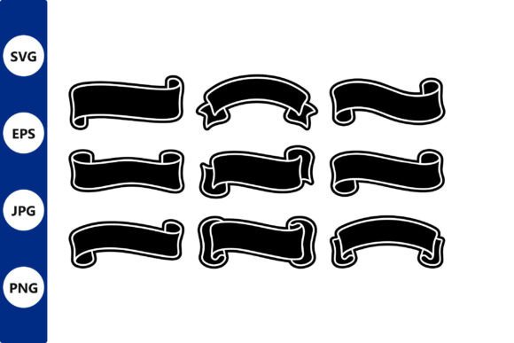 Refined Elegance: Ribbon Banners Vector Art Set for Branding & Design Projects