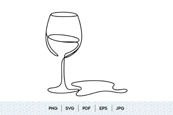 Wine Glass Line Art SVG for Creative Sellers and Digital Product Makers